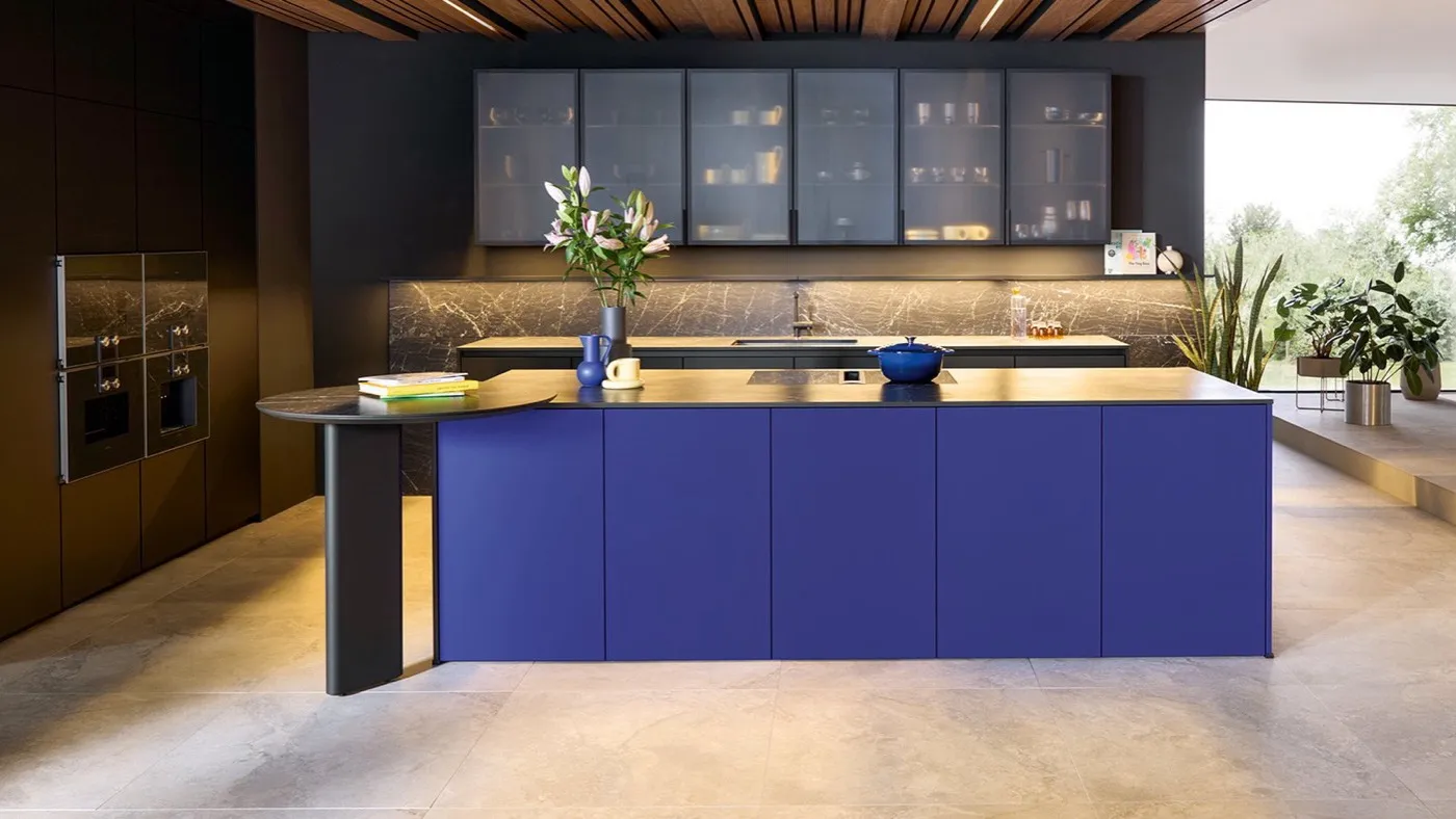 next125 NX510 NX870 blaue Küche mit Insel - Diana Kuechenstudio 1020 Wien